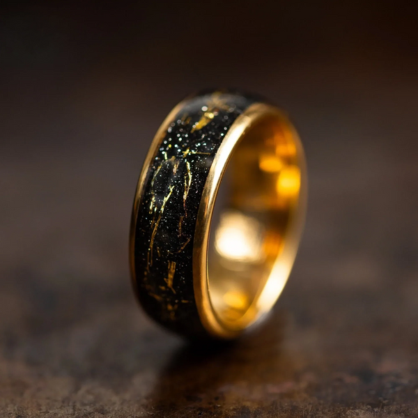Robert Black Band Ring | Gold-Tone — image 16