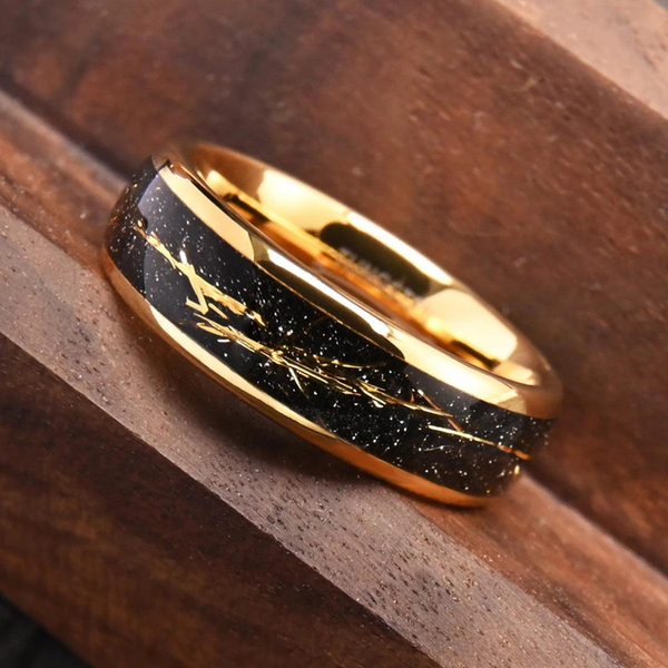 Robert Black Band Ring | Gold-Tone — image 8