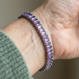 Stella Purple Tennis Bracelet | Silver-Tone — image 2