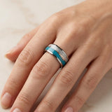 Ruth Antique-Inspired Silver-Tone Color Accent Ring — image 2