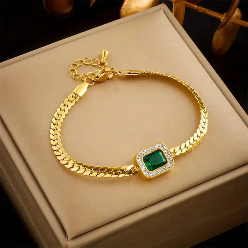 Winifred Green Bracelet - image 1