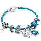 Lucille Ocean Cord Bracelet with Silver-Tone Charms