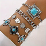 Teresa Rainbow Accent Bracelet Set | Silver-Tone