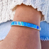 Vanessa Blue Opal-Effect Bracelet | Silver-Tone — image 3