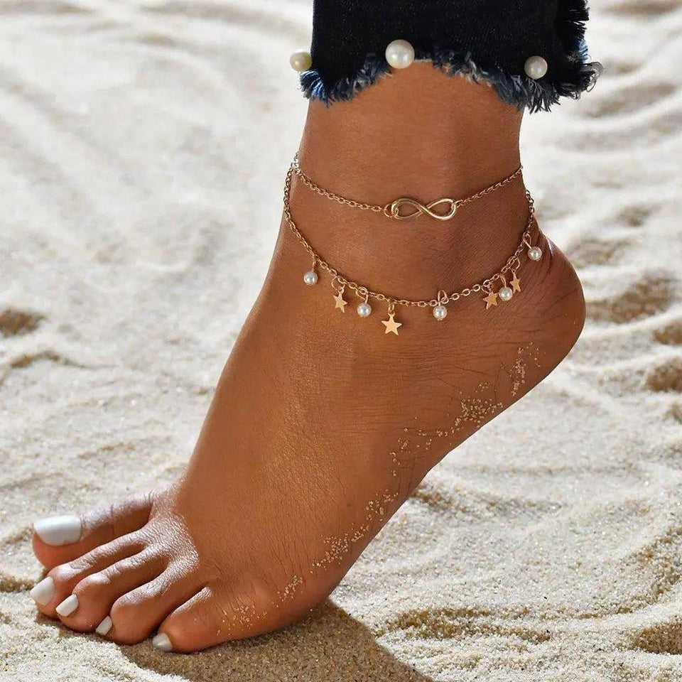 Sadie Infinity Cord Bracelet with Beads and Stars - image 1