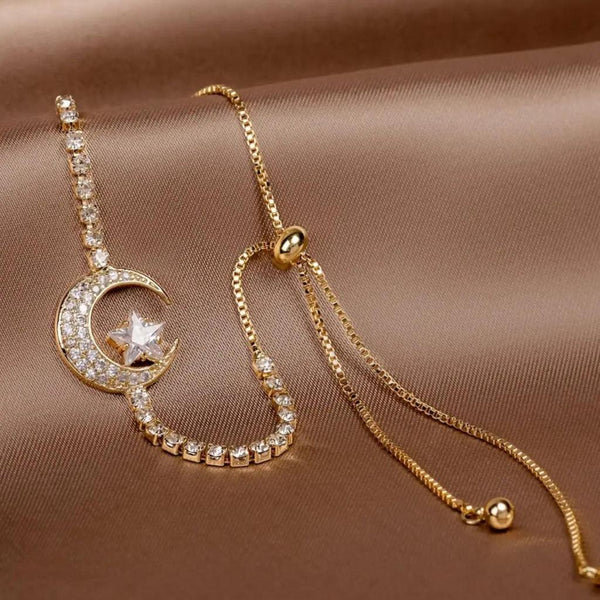 Bonnie Moon Drop Sparkle Bracelet | Gold-Tone