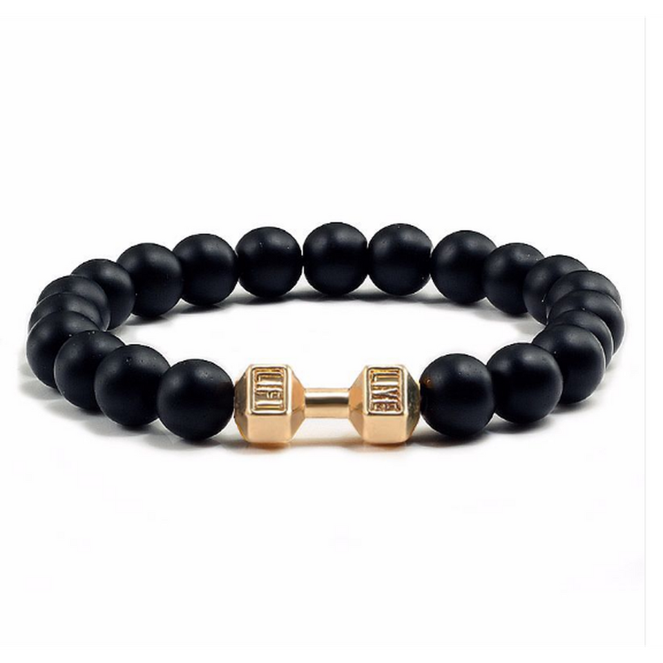 Jean Lava-Look Bead Bracelet — Gold-Tone — image 1