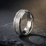 Roger Sandblasted Inlay Ring | Silver-Tone - image 2