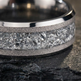 Roger Sandblasted Inlay Ring | Silver-Tone - image 5