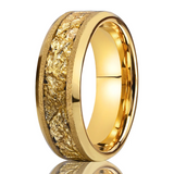 Owen Textured Inlay Band Ring | Gold-Tone