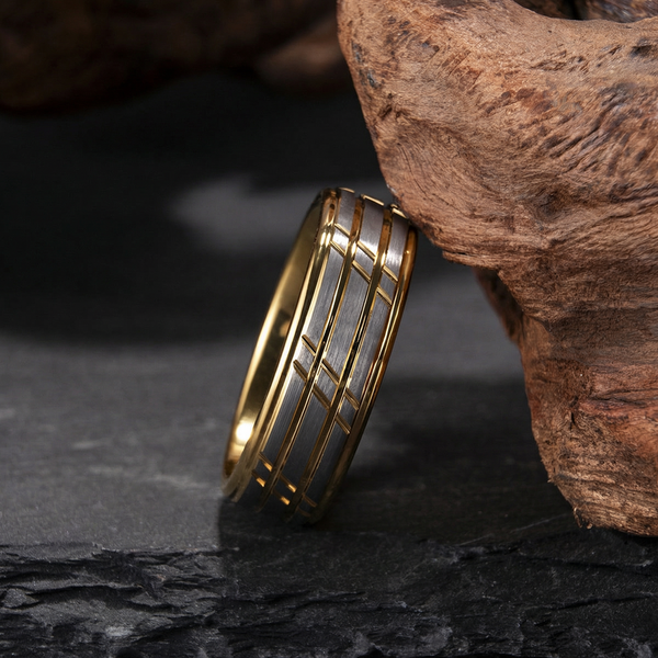 Lionel Brushed Band Ring | Gold-Tone — image 5