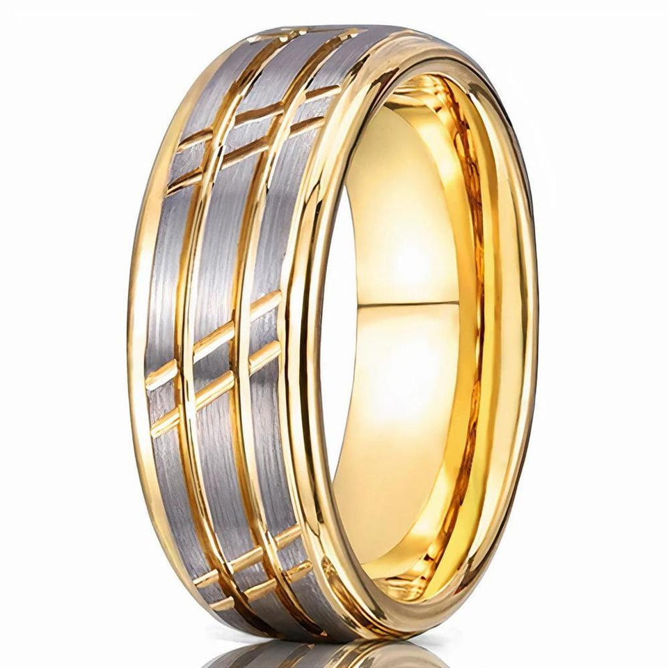 Lionel Brushed Band Ring | Gold-Tone