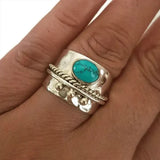 Sylvia Wide Turquoise-Color Ring - image 2