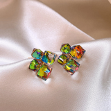 Meredith Multicolor Sparkle Earrings | Gold-Tone