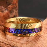 Samuel Purple Inlay Band Ring | Gold-Tone — image 5
