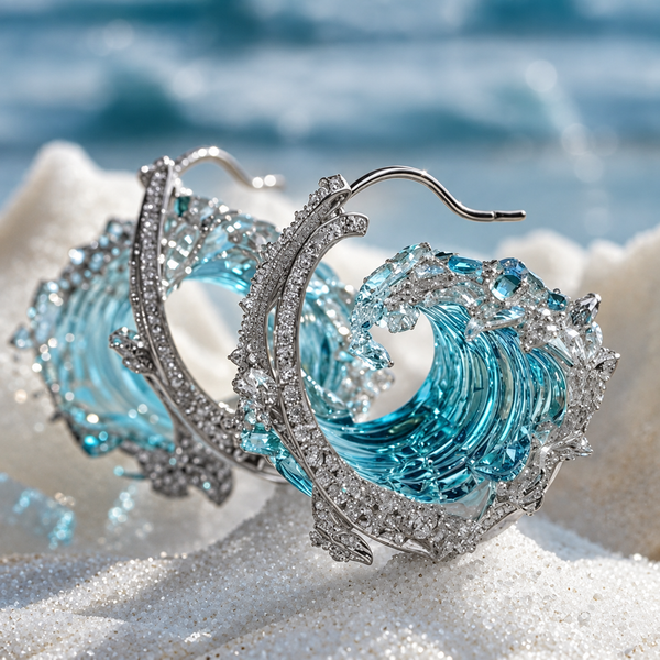 Althea Ocean Earrings — Silver-Tone — image 3