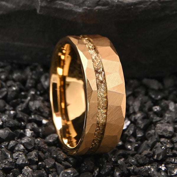 Harold Faceted Inlay Band Ring | Gold-Tone — image 5