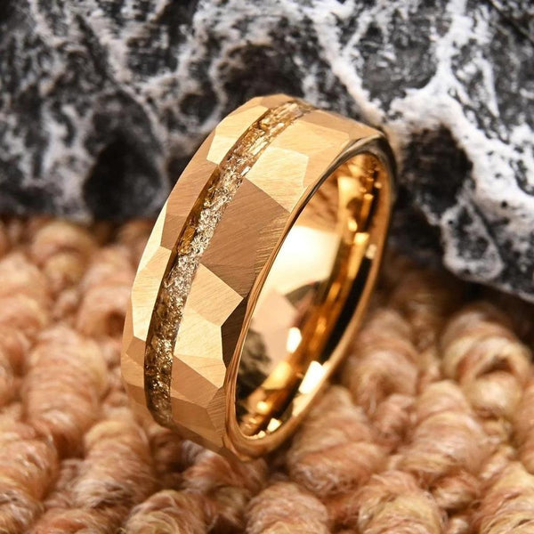 Harold Faceted Inlay Band Ring | Gold-Tone — image 8