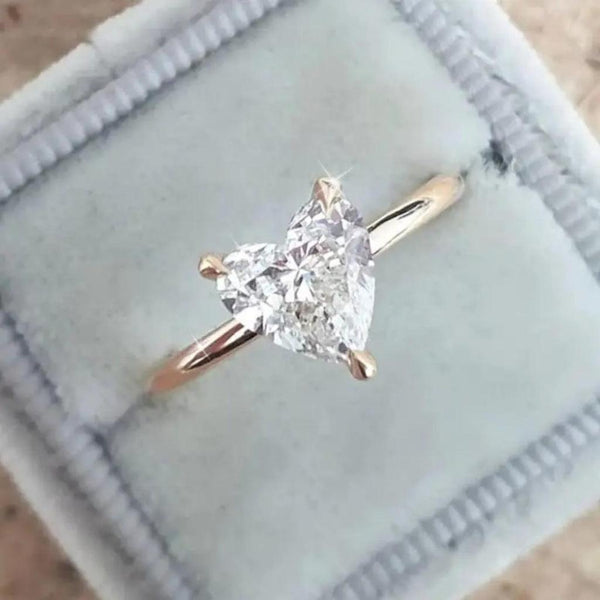 Isadora Slim Heart Sparkle Ring - image 1