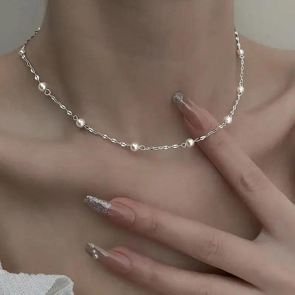 Emmeline Shimmering Pearl-Look Necklace - image 1