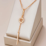 Regina Round Sparkle Necklace | Gold-Tone