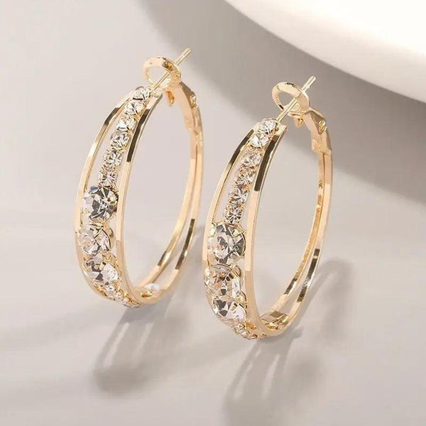 Vera Textured Hoop Earrings | Gold-Tone