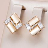 Augusta Geometric Sparkle Earrings | Gold-Tone