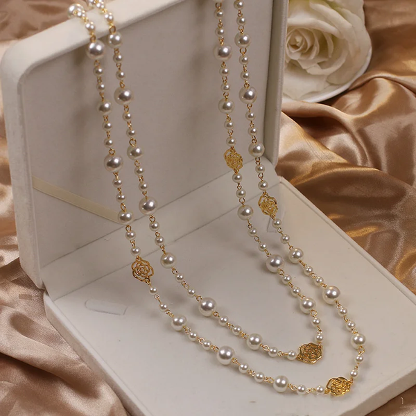Noelle Small Pearl-Look Necklace | Gold-Tone