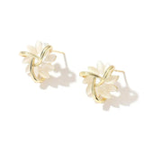 Adeline Flower Opal-Look Earrings | Gold or Silver Tones — image 2