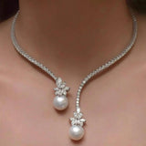 Myrtle Pearl-Look Necklace | Silver-Tone