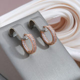 Susan Pave Hoop Earrings | Gold-Tone