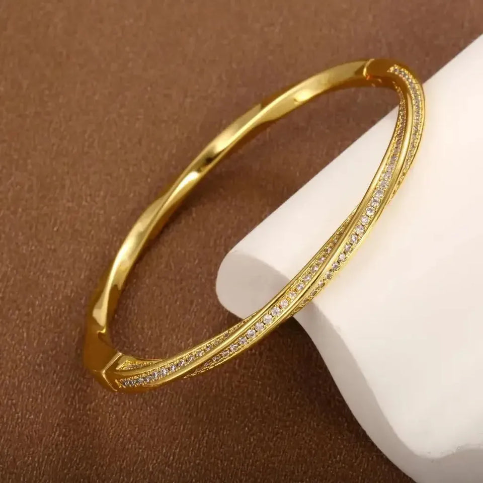 Nerissa Double-Row Sparkle Bracelet | Gold-Tone