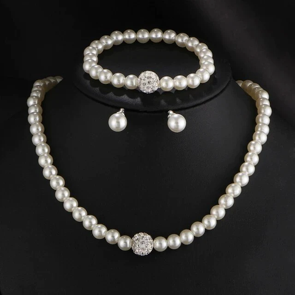 Nerissa Pearl-Look Jewelry Set - image 1