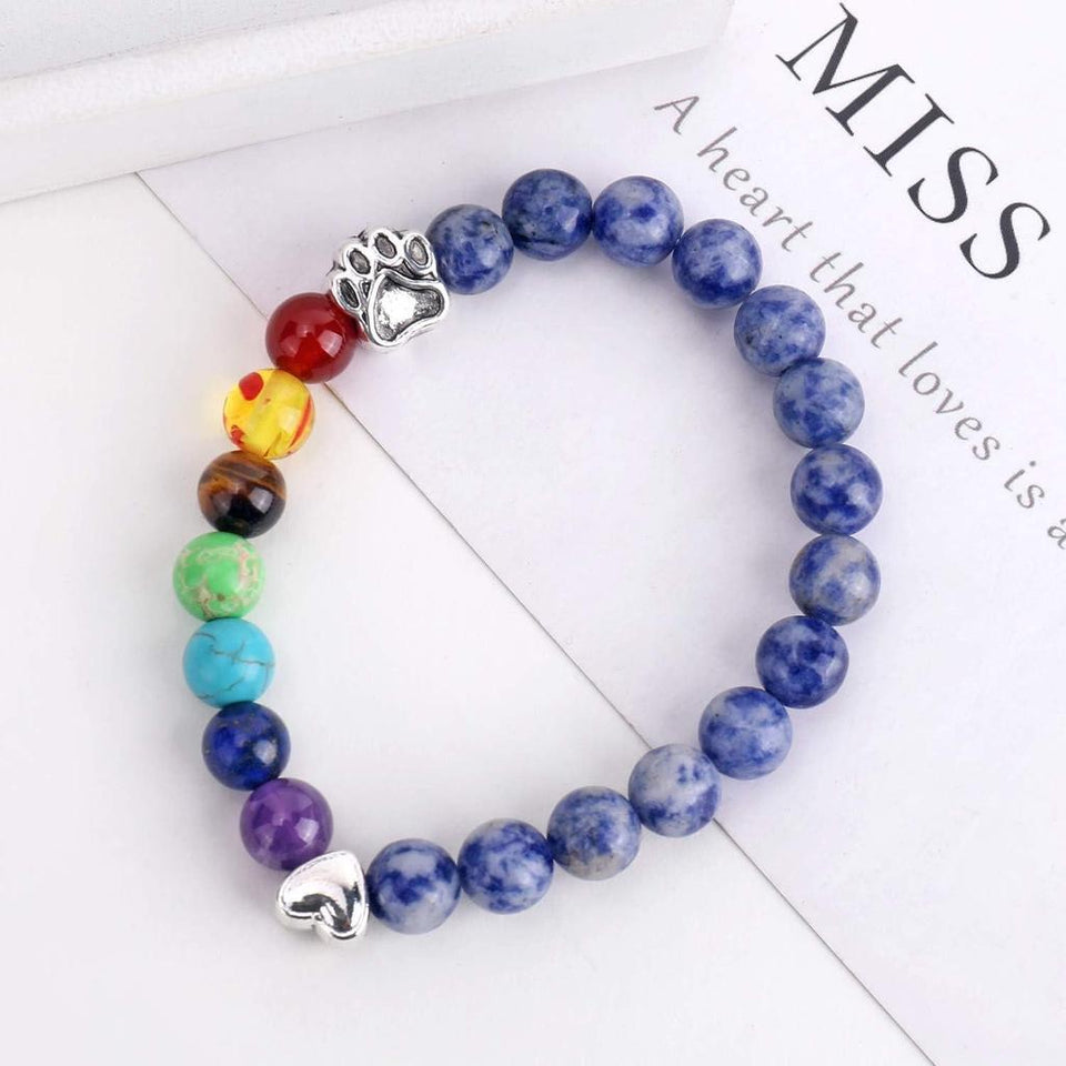 Lois Seven-Bead Pet Memorial Bracelet - image 1