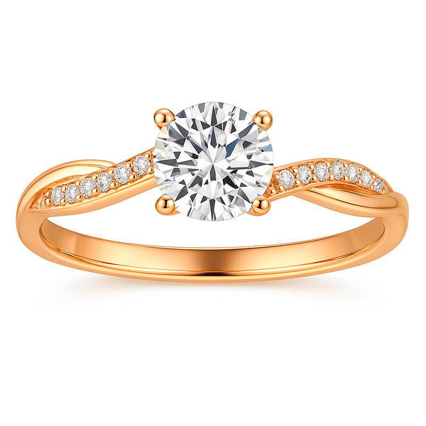 Alberta Solitaire Ring — Rose-Gold-Tone — image 5
