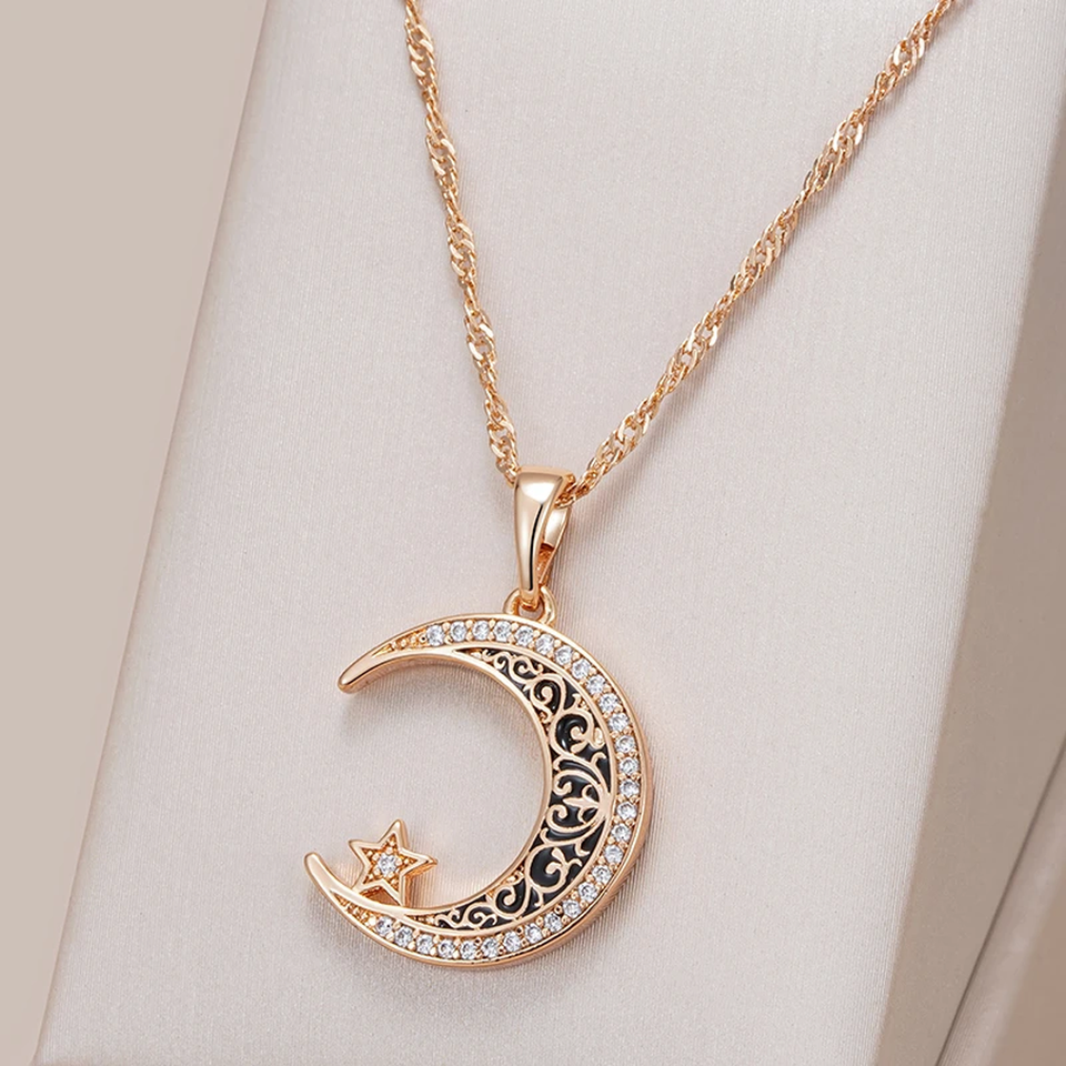 Magnolia Shimmering Moon Necklace - image 1