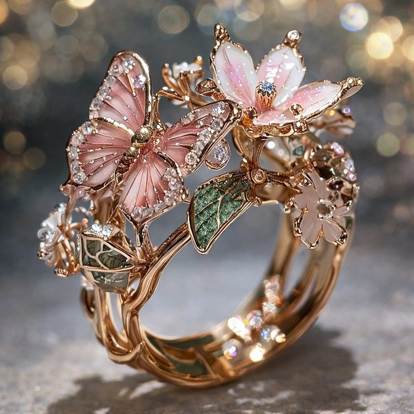 Eleanor Butterfly Sparkle Ring - image 1