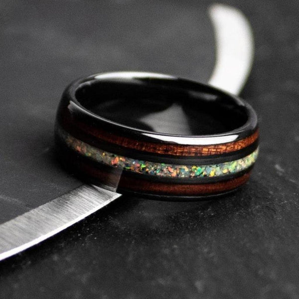 Richard Inlay Band Ring | Black - image 5