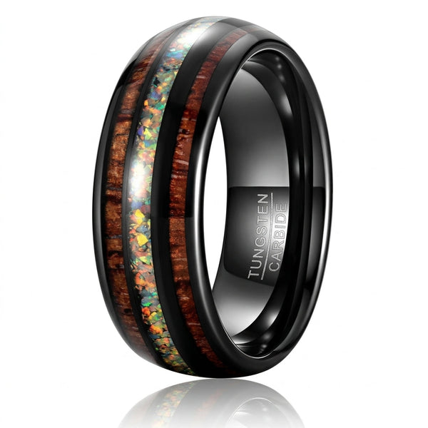 Richard Inlay Band Ring | Black - image 1