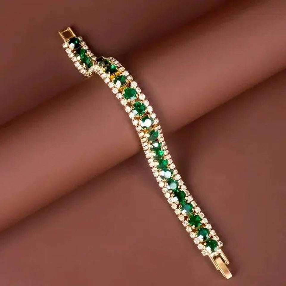Gillian Green Bracelet | Gold-Tone