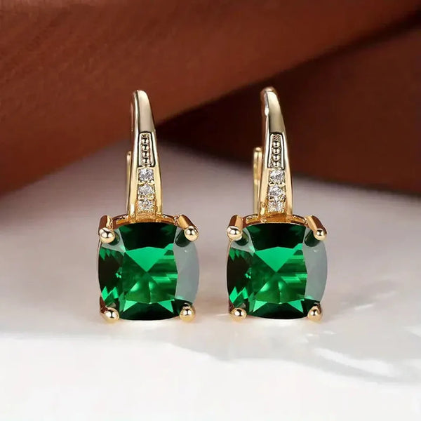 Caroline Stone Hoop Earrings | Gold-Tone — image 6