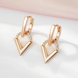 Leonora Triangular Earrings | Gold-Tone