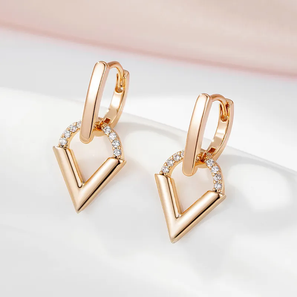 Leonora Triangular Earrings | Gold-Tone