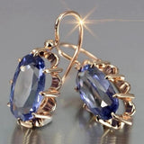 Rita Oval Sparkle Earrings | Gold-Tone