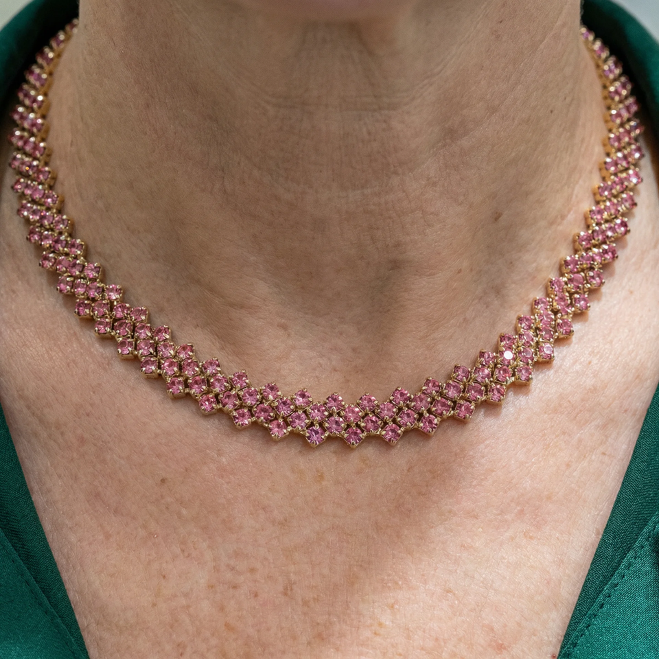 Cordelia Rose-Color Necklace | Silver-Tone — image 2