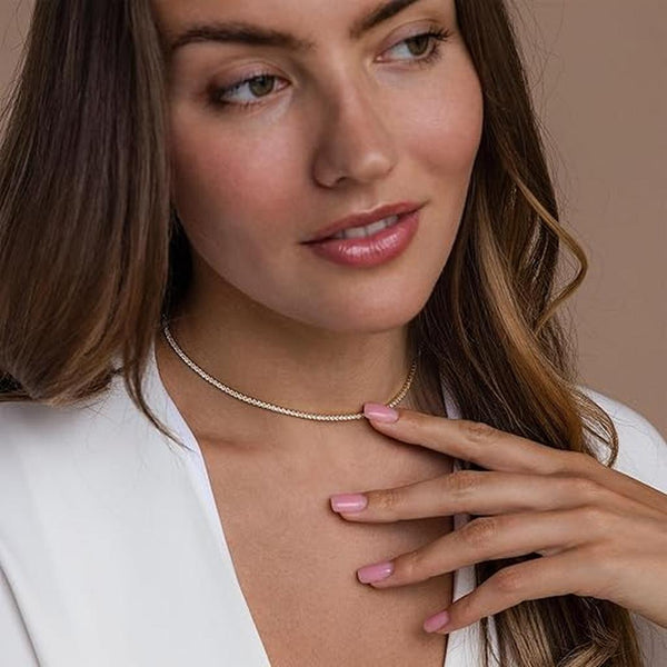 Polly Tennis Necklace | Gold-Tone — image 2