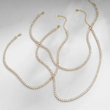 Polly Tennis Necklace | Gold-Tone — image 4