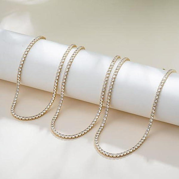 Polly Tennis Necklace | Gold-Tone — image 7