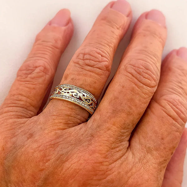 Charlotte Open Sparkle Ring | Gold-Tone — image 2