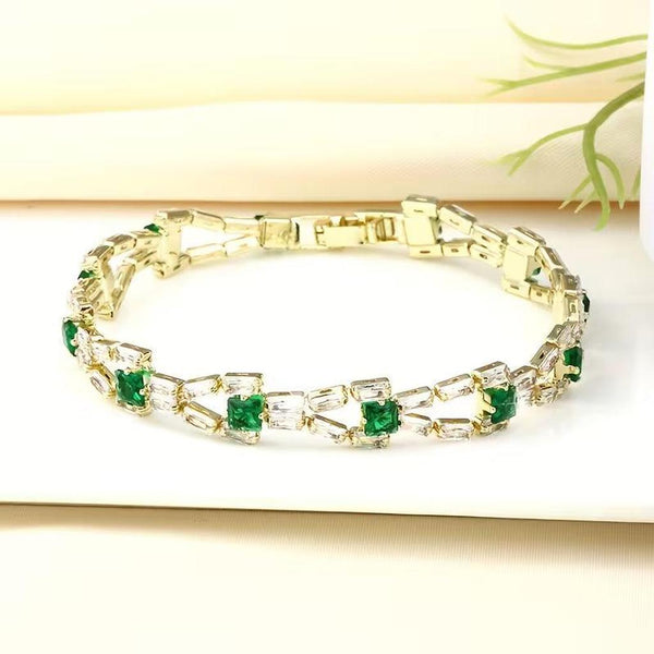 Joan Green Rectangular Accent Tennis Bracelet | Gold-Tone — image 2